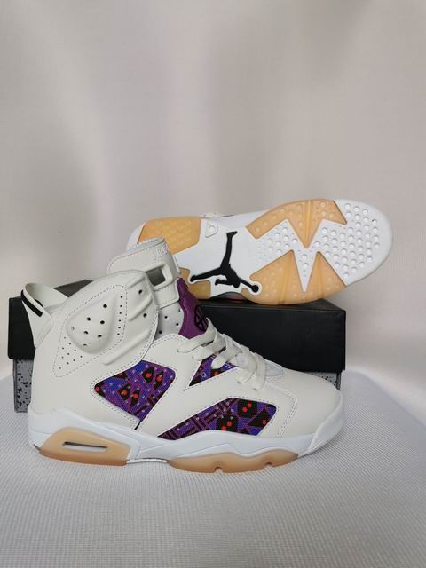 Air Jordan 6 Women's Basketball Shoes White Purple-04
